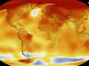 2012年〜2016年の世界平均温度のイメージ