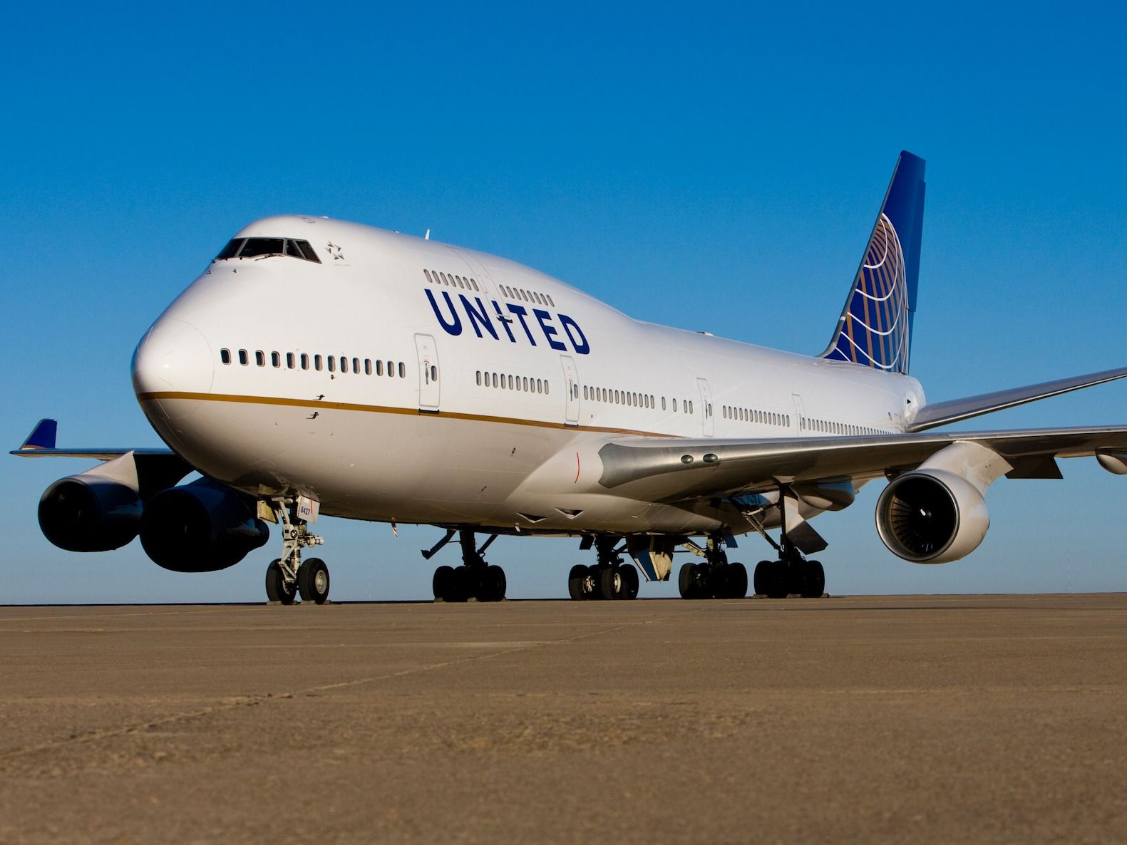 ユナイテッド航空　Boeing 747-400飛行機
