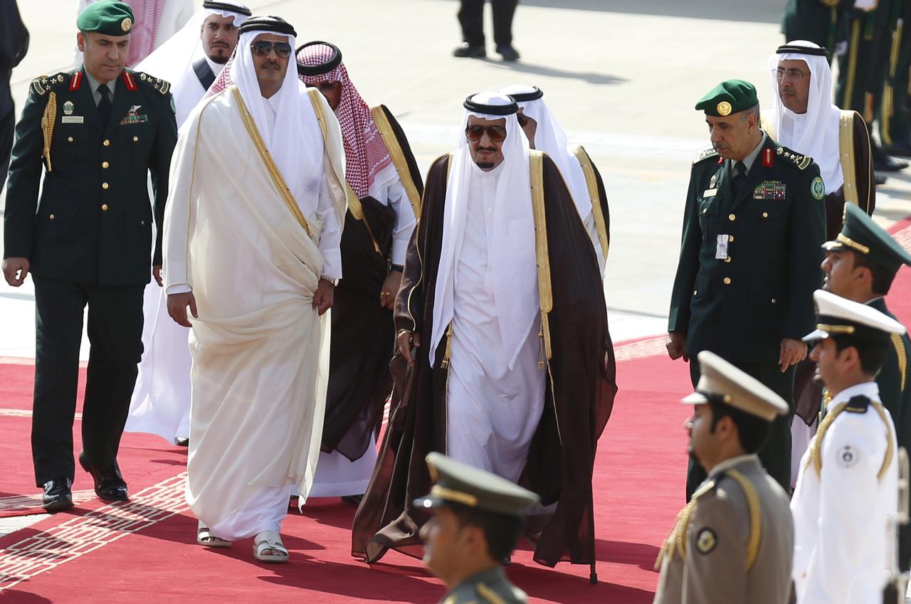 サウジアラビアのサルマン国王とカタールのタミーム首長