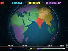 地図で分かる、世界5大宗教の歴史と広がり
