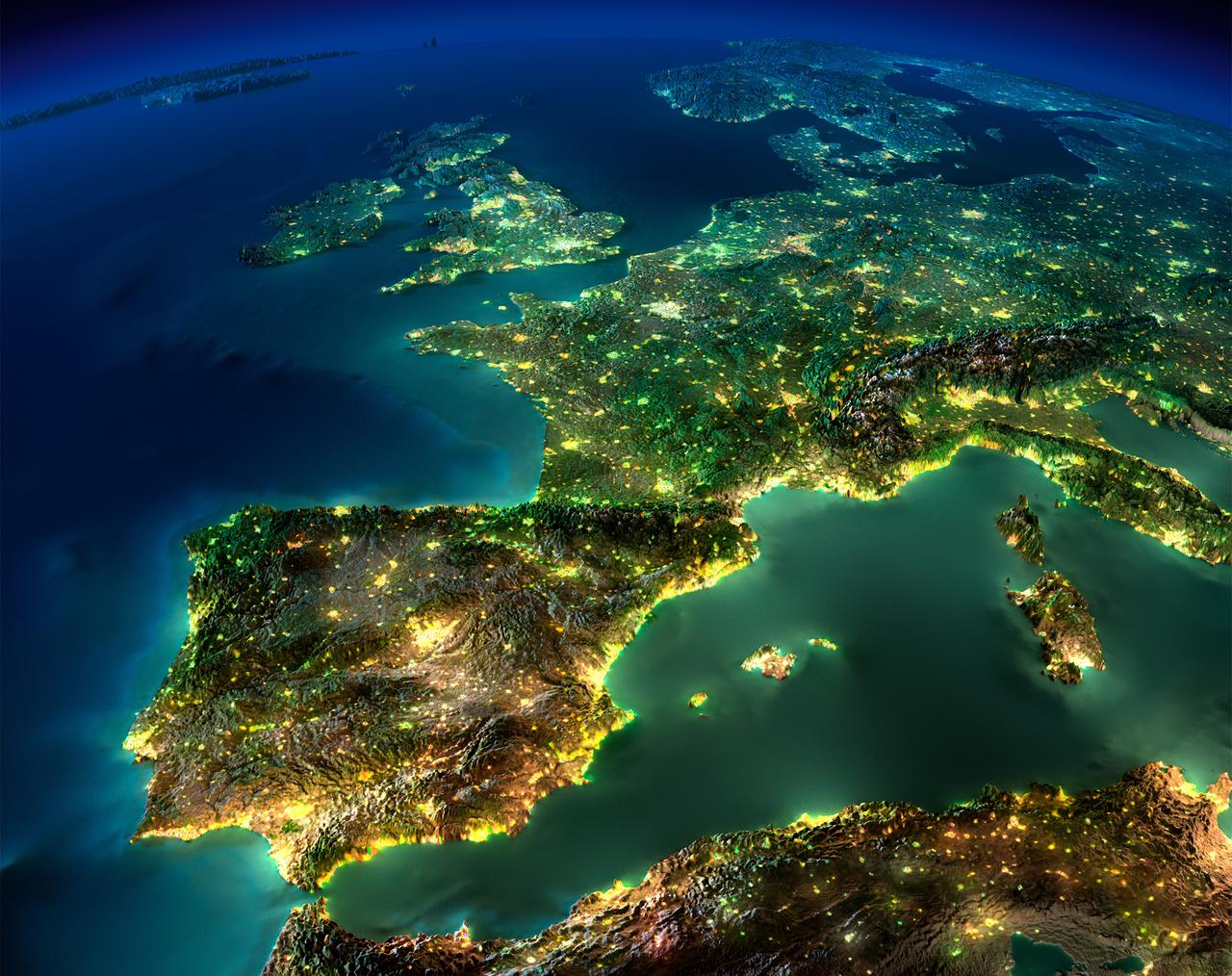 ヨーロッパの夜景