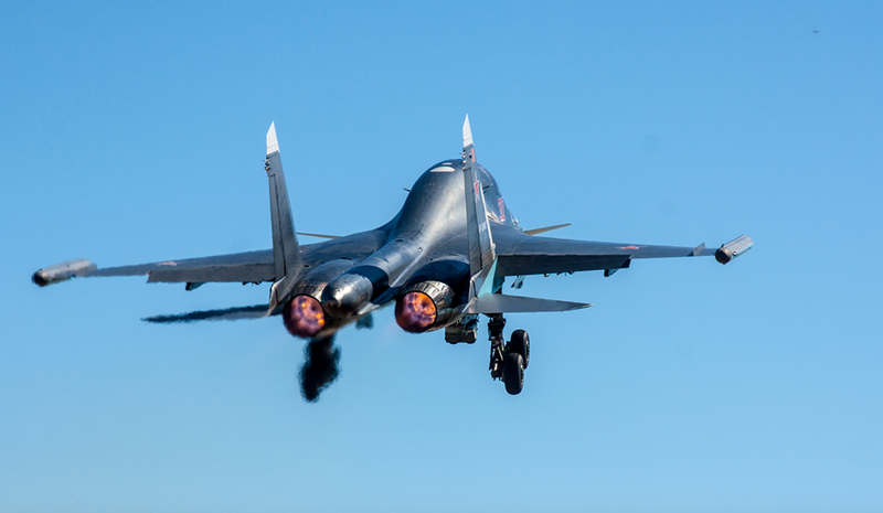 ロシア空軍 戦闘爆撃機 スホーイ Su-34  フルバック エンジンノズル タグ スホーイ、ロシア空軍へSu-34戦闘爆撃機を納入 | FlyTeam ニュース
