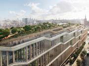 グーグルの新ロンドン本社の完成予想図。横長な形状から、｢ランドスクレイパー｣と呼ばれる。
