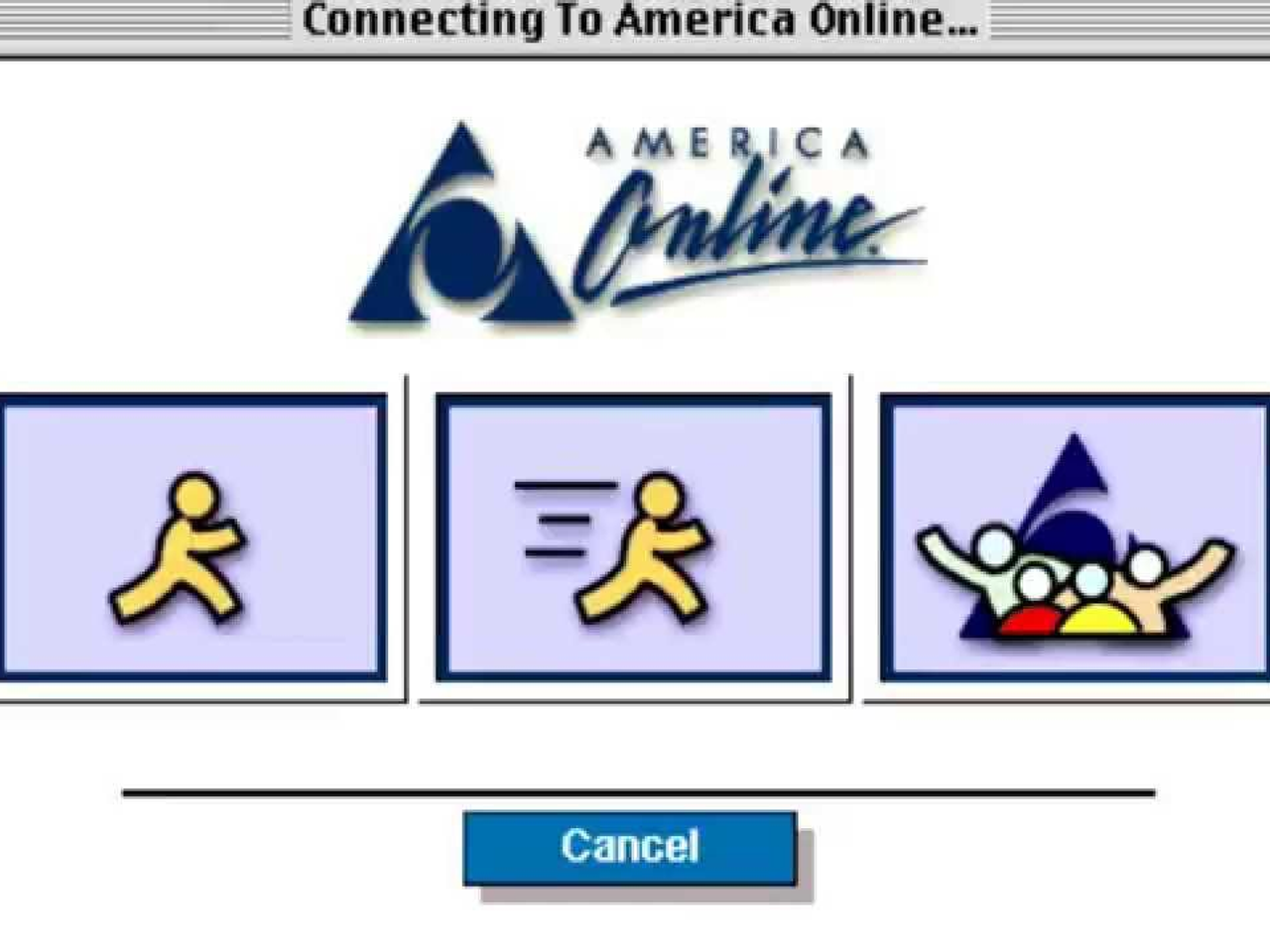 AOL接続画面