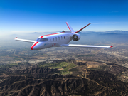 Zunum Aeroが開発し、JetSuiteに納入予定の電気航空機の完成イメージ