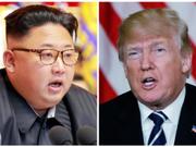 北朝鮮の金正恩委員長（左）とアメリカのトランプ大統領（右）