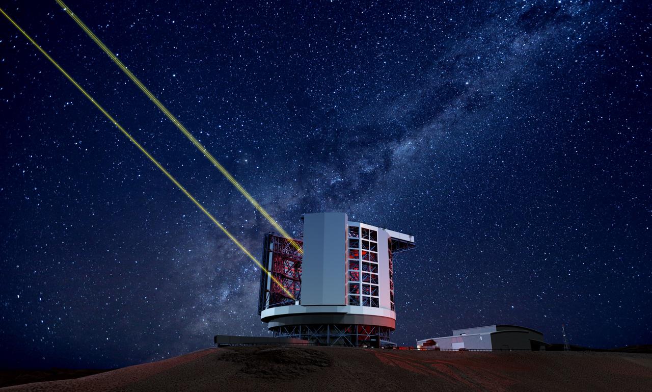 巨大マゼラン望遠鏡の完成予定図
