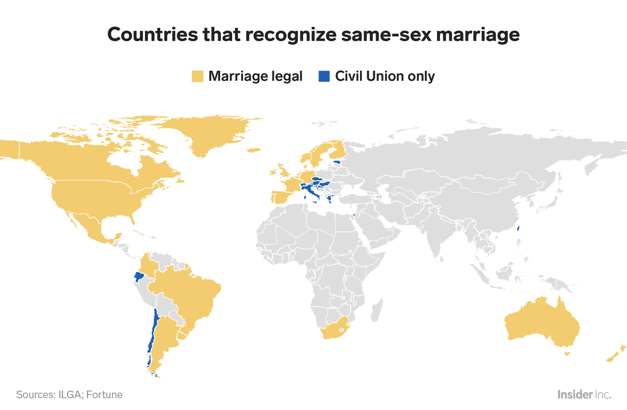 9枚の地図で見る、世界のlgbtqの現状 Business Insider Japan