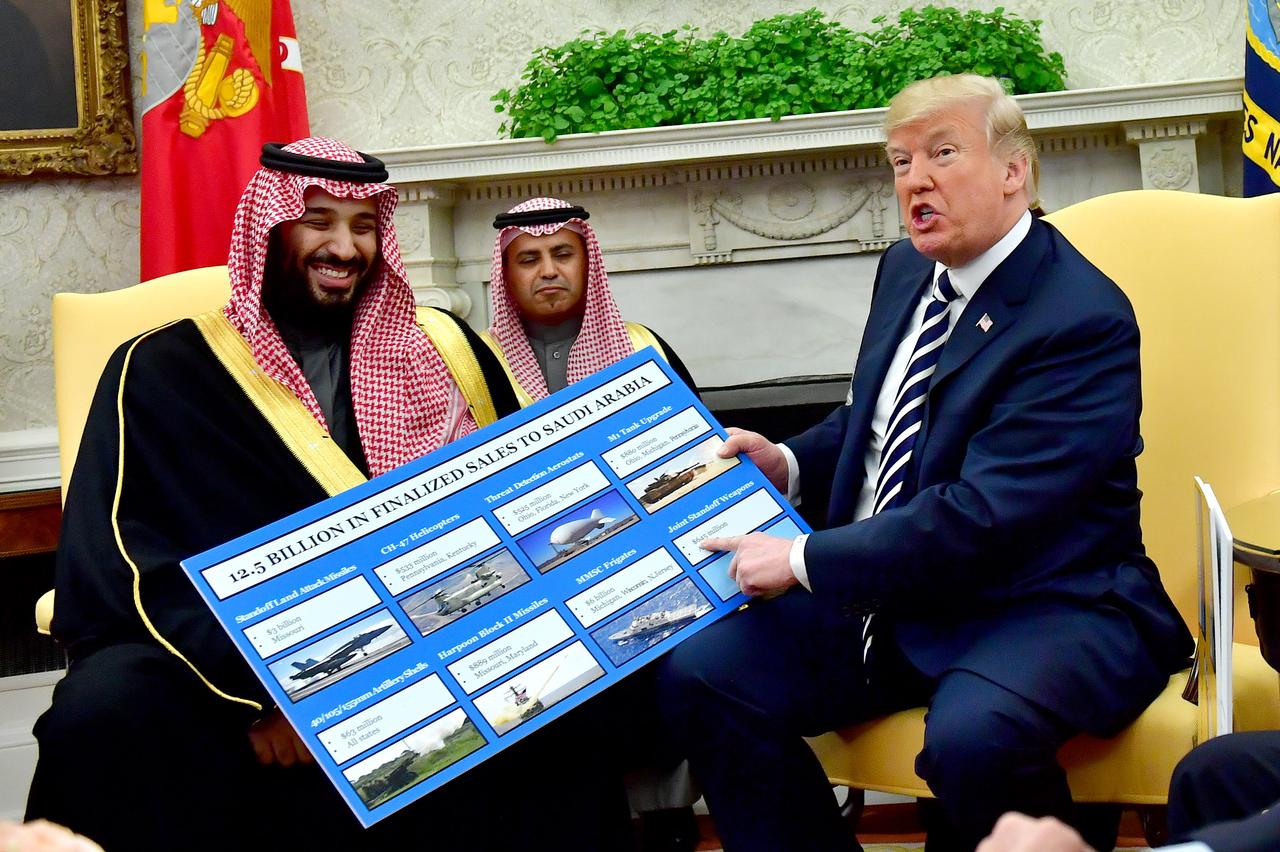 ムハンマド皇太子とトランプ大統領