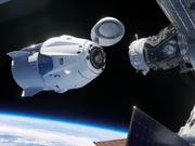ISSとドッキングするスペースXのクルードラゴン（予想図）
