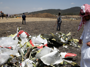 エチオピア航空302便の墜落現場。