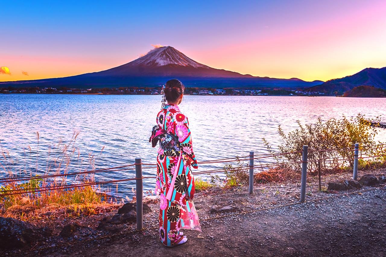 バケレン 着物 富士山