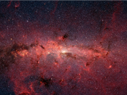 スピッツァー宇宙望遠鏡の赤外線カメラで、2006年に撮影された天の川銀河の中心部。