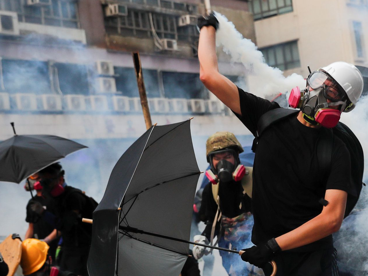  2019年6月12日、香港での抗議活動。