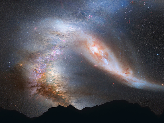 アンドロメダ銀河と天の川銀河が衝突