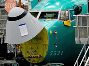 ボーイング737MAXの迎角センサー。ワシントン州レントンのボーイング社の工場で。2019年3月27日。