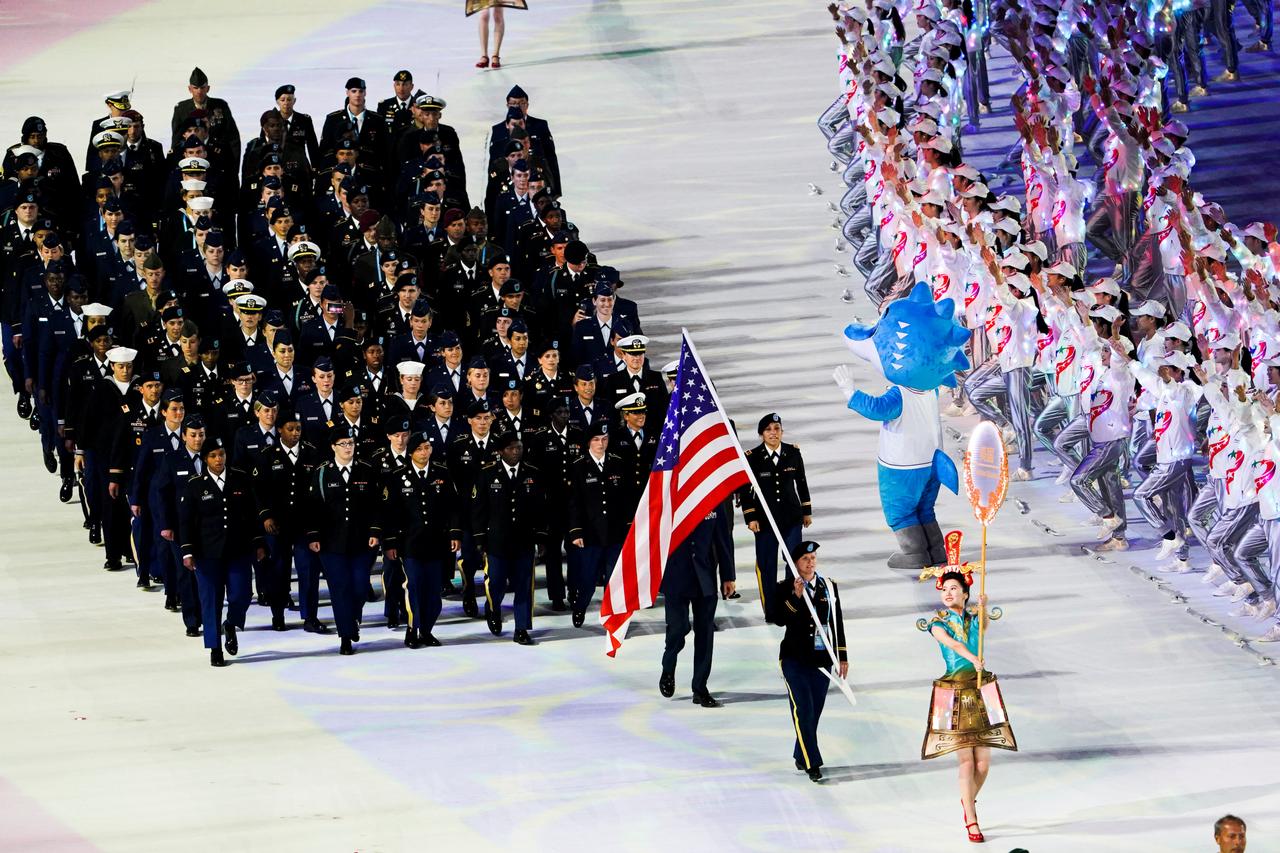 2019年10月末に武漢で行われた軍人オリンピックの開会式の様子。