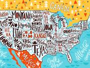 全米州のイラストレーション。住宅価値の下落しにくい都市圏は……。