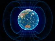 地球の磁場のイメージ。