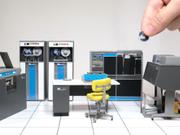 IBMのコンピュータシステムのミニチュア