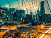 ニューヨーク ブルックリン橋 夜景