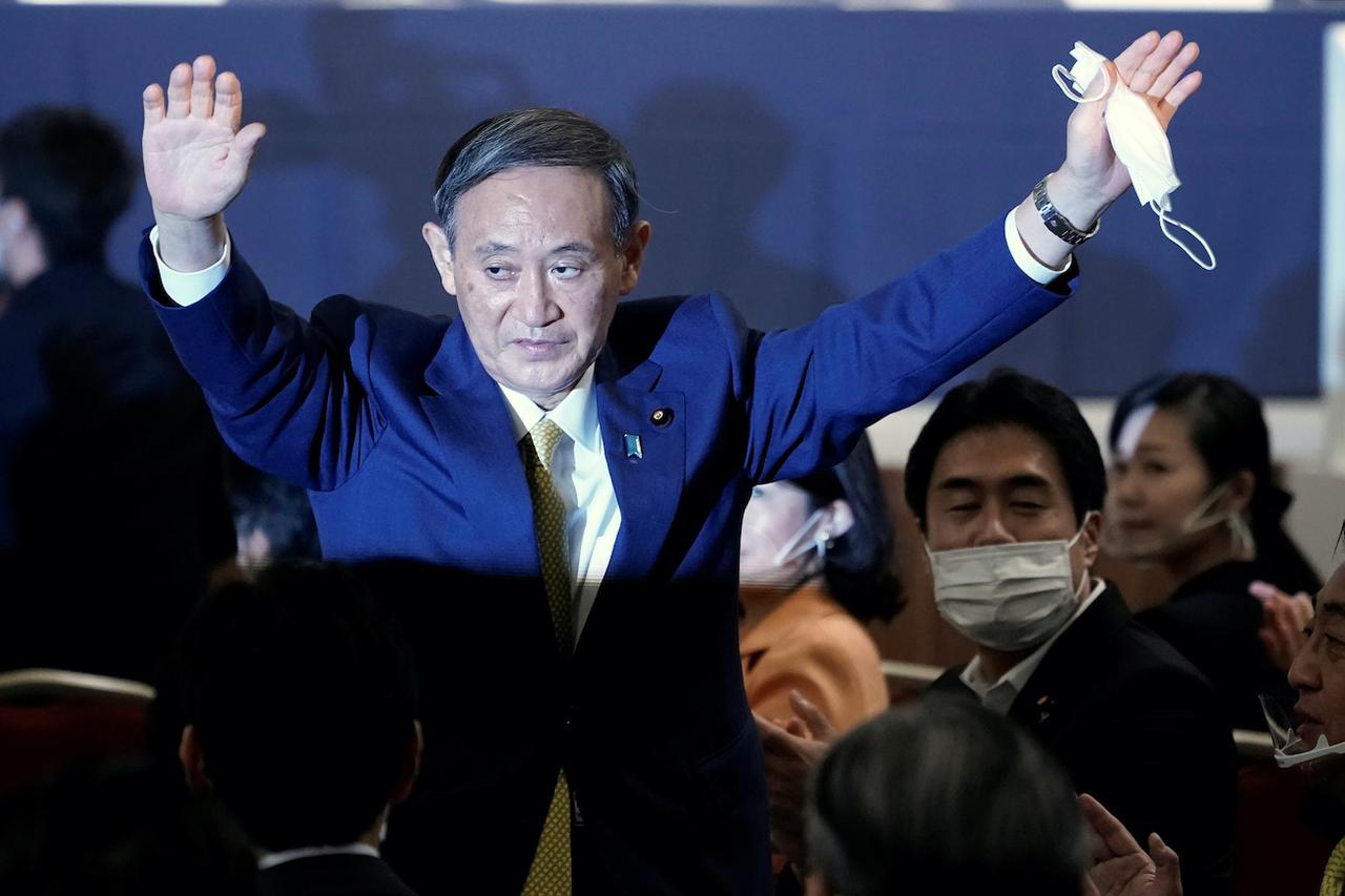 自民党総裁に選出された菅義偉氏（2020年9月14日）