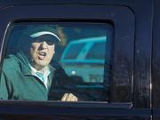 11月8日、バージニア州のトランプ・ナショナルゴルフクラブでプレーした後のドナルド・トランプ大統領。