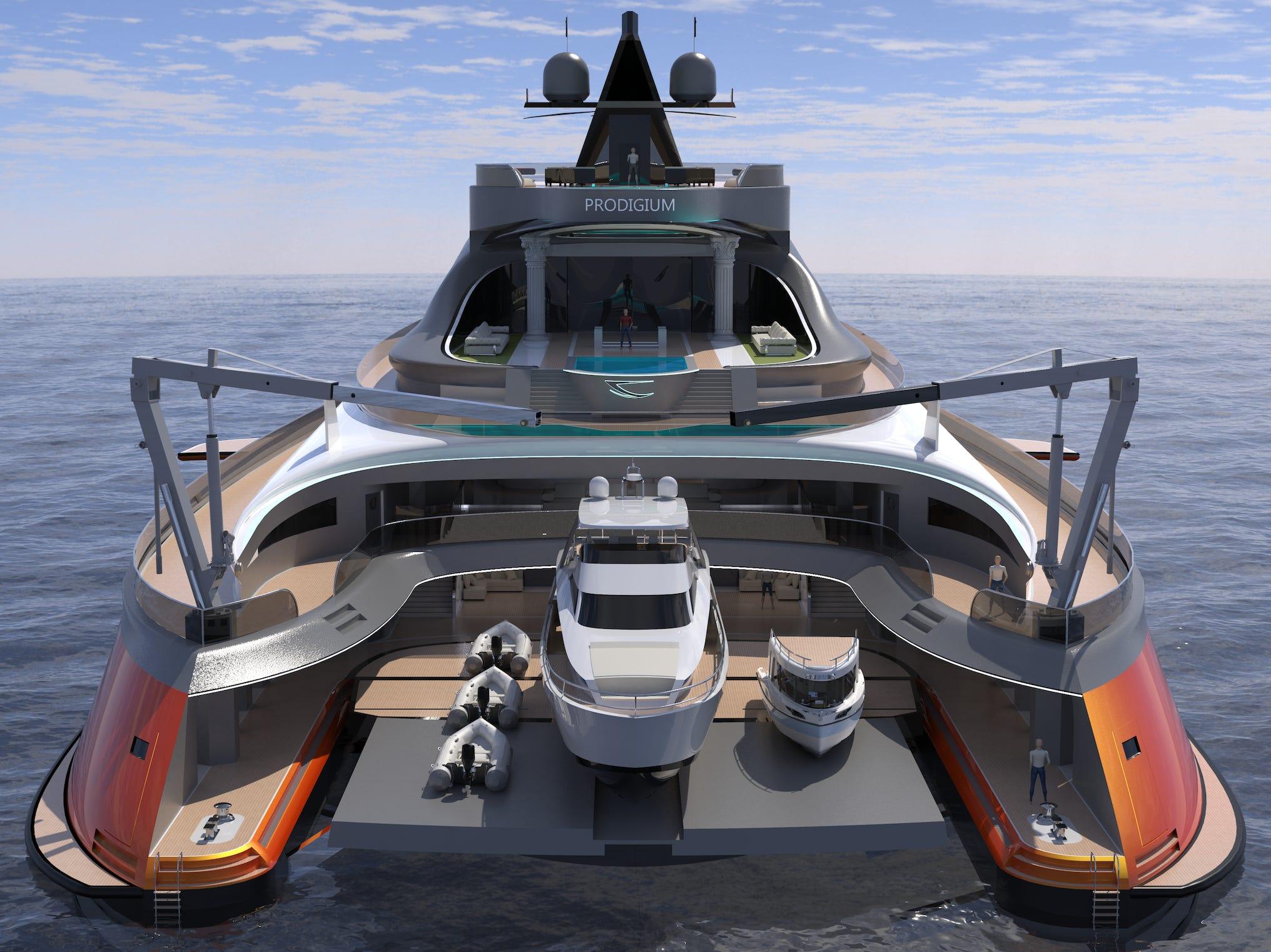 サメと古代ローマに着想を得たメガヨット…予定価格6億ドルのコンセプト