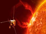 太陽の爆発現象を観測するソーラーオービターのイメージ図。