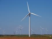 テキサス州ロレインの風力発電機。