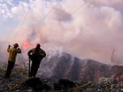 2021年8月、カリフォルニア州ライトルクリークで発生した山火事。