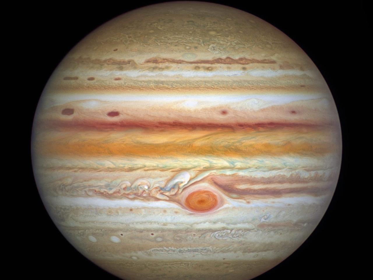 NASAのハッブル宇宙望遠鏡が2021年9月4日に撮影した木星。