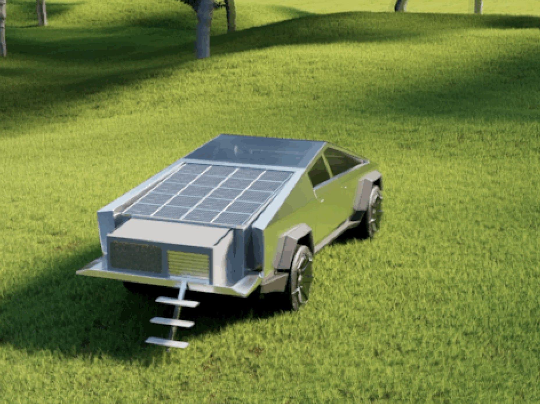 予約殺到！サイバートラックをキャンピングカーにするキットを見て