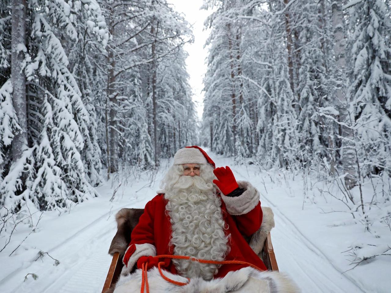 Santa is always ready for Christmas at his office in Finland.