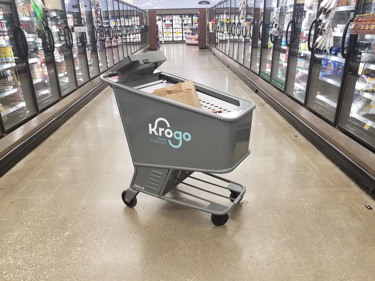 In a partnership with Veeve, Kroger has introduced Krogo smart carts into some of its stores.