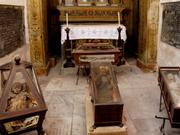  Fully clothed human remains, representing some of the world's best-preserved bodies, are displayed at the Capuchin Catacombs in Palermo, southern Italy, January 31, 2011.