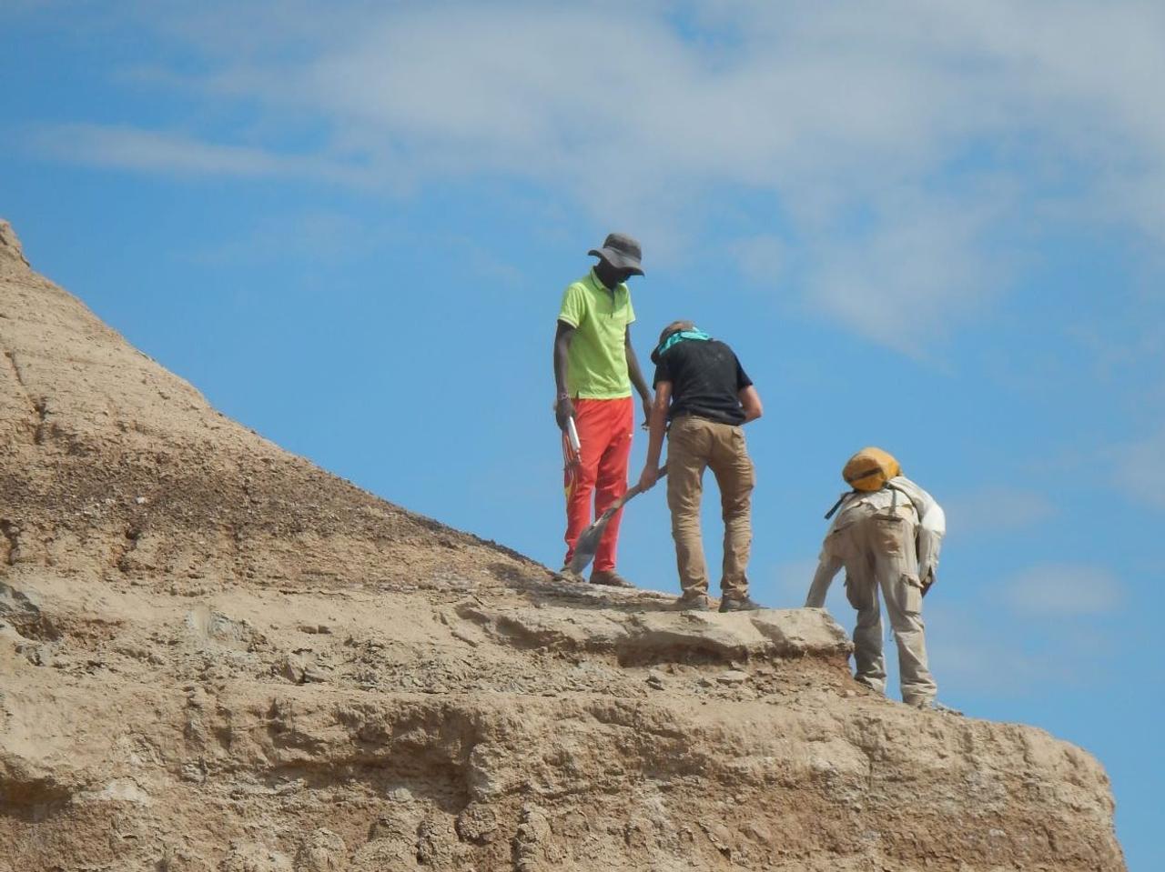 Researchers at the Omo Kibish Formation in southwestern Ethiopia, within the East African Rift valley.