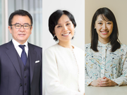 スピーチを行った吉岡さん、小林さん、米良さんの写真