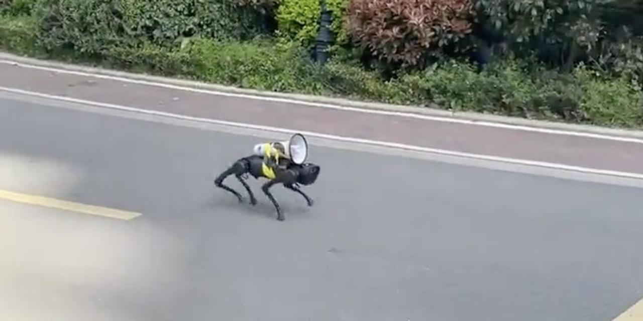 COVID-19対策を｢吠える｣ロボット犬。