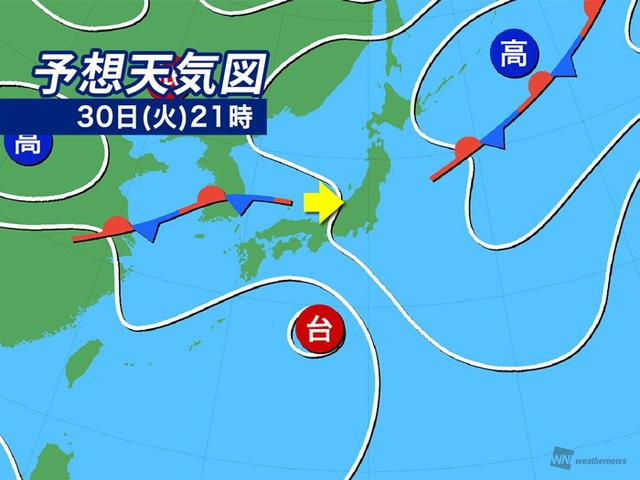 秋雨前線の影響で大雨のおそれ 台風11号の進路に注意 週間天気 8 30 9 5 Business Insider Japan