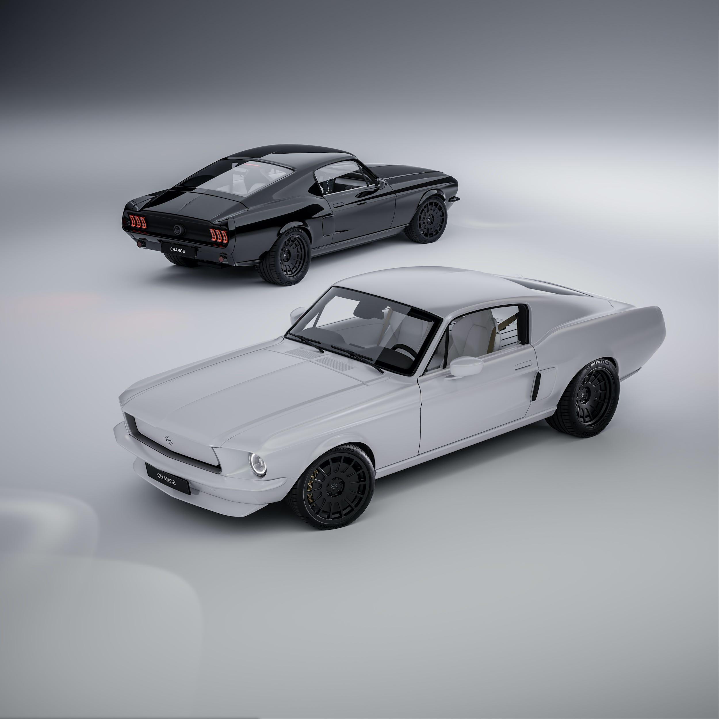 見た目は1967年式マスタングだが、まったく新しい電気自動車