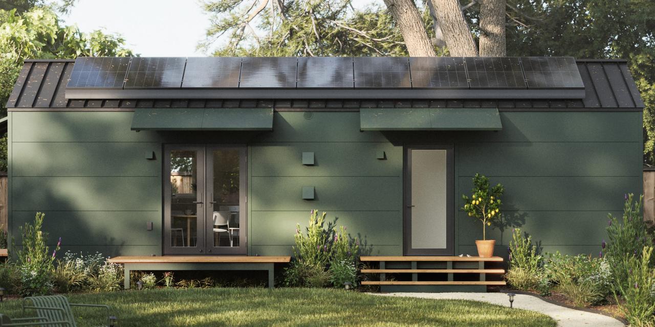 緑のタイニーホーム全景