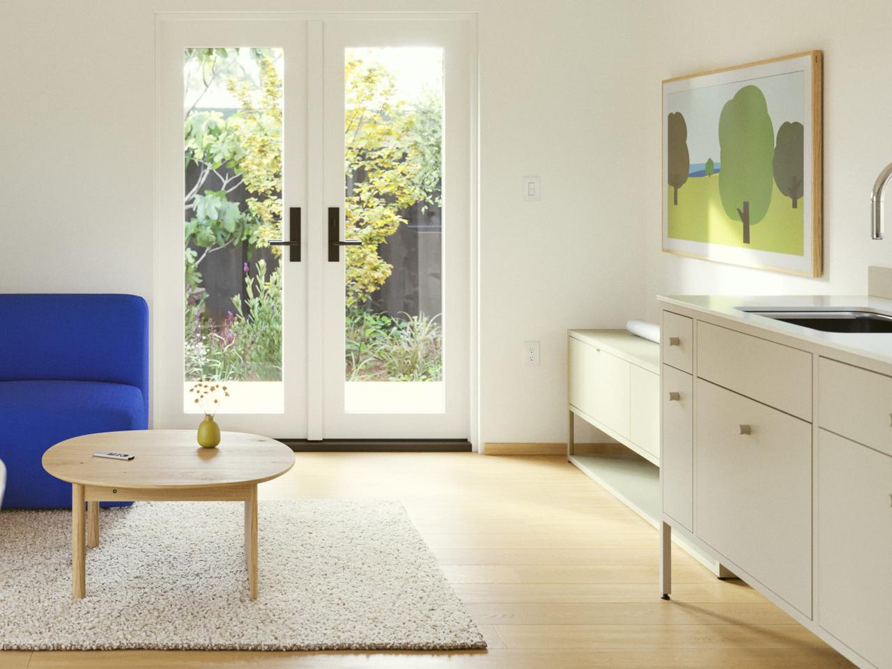 リビングから外が見える