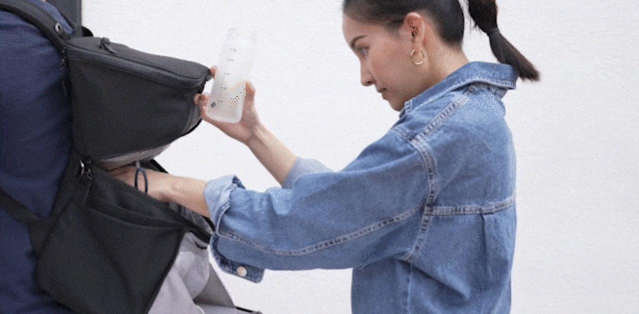 台湾からやってきた｢育児特化型バックパック｣。調乳モードに変形、18個のポケット、さらには防水