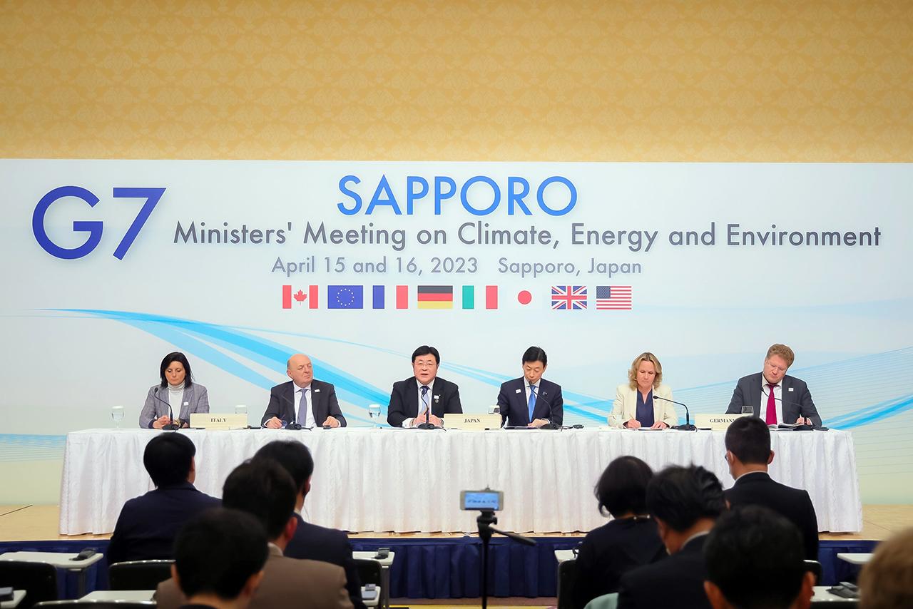 4月に開催された、G7札幌 気候・エネルギー・環境大臣会合の様子。