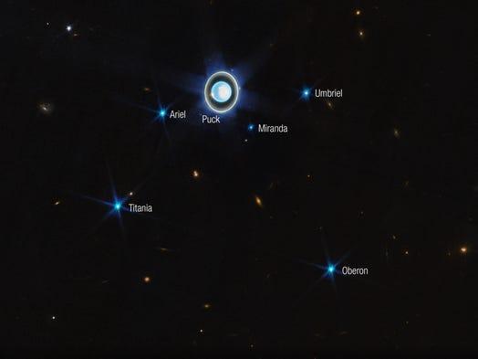 ジェームズ・ウェッブ望遠鏡、天王星の輪と極冠を鮮明に撮影