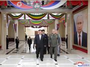 2023年7月27日、ロシアのセルゲイ・ショイグ国防相と北朝鮮の金正恩委員長。