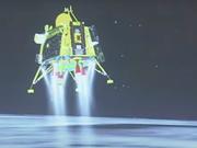 8月23日のインドの歴史的月面着陸を3Dで再現したライブストリーミングの静止画。