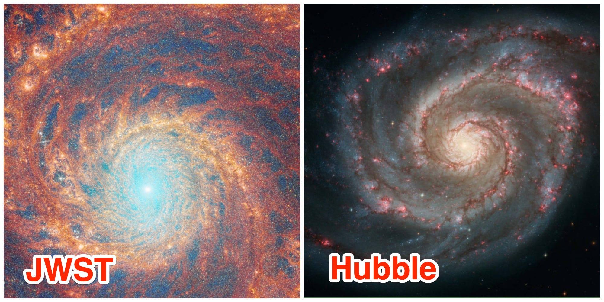 ジェームズ・ウェッブ望遠鏡、2700万光年先の渦巻銀河の詳細を撮影