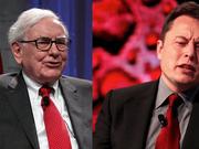 Warren Buffett (left) and Elon Musk (right)